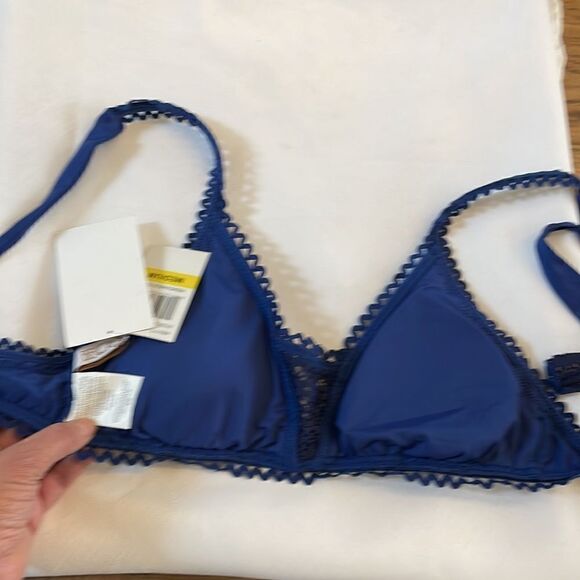 BECCASWIM BLUE LACE PADDED BIKINI TOP.  NEW WITH TAGS. - Picture 7 of 10